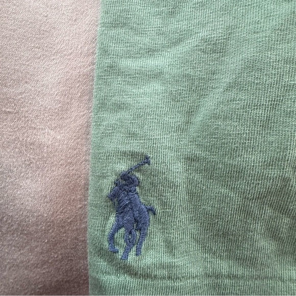 Ralph Lauren Green Tee with Plaid Logo - Picture 6 of 11